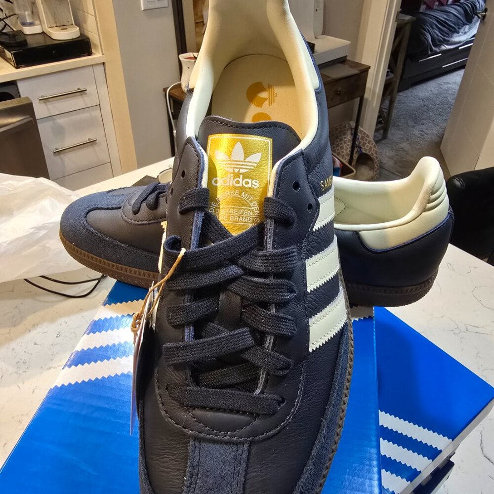 adidas Samba OG Night Navy Cream White Gum Shoes ID2056 Men's Size 10 NEW - Picture 4 of 15